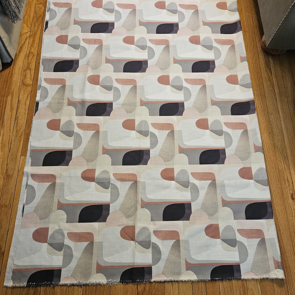NEW: Abstract Geometric Fabric, 84"L x 59"W